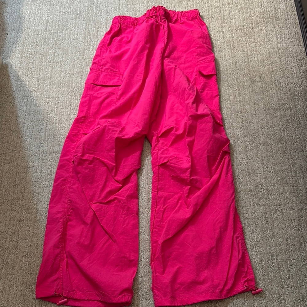 Kids Pink Cargo Pants